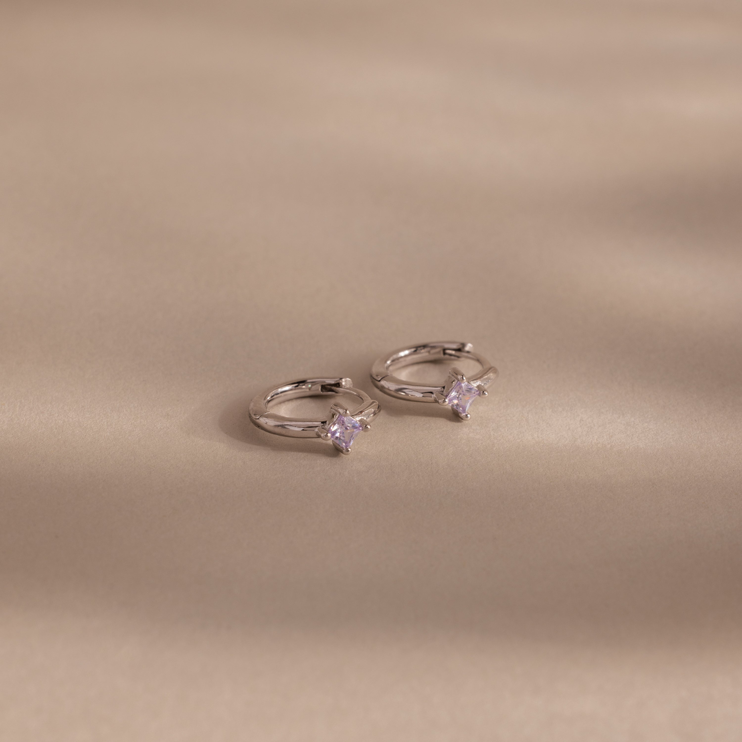 Athena Birthstone Huggies