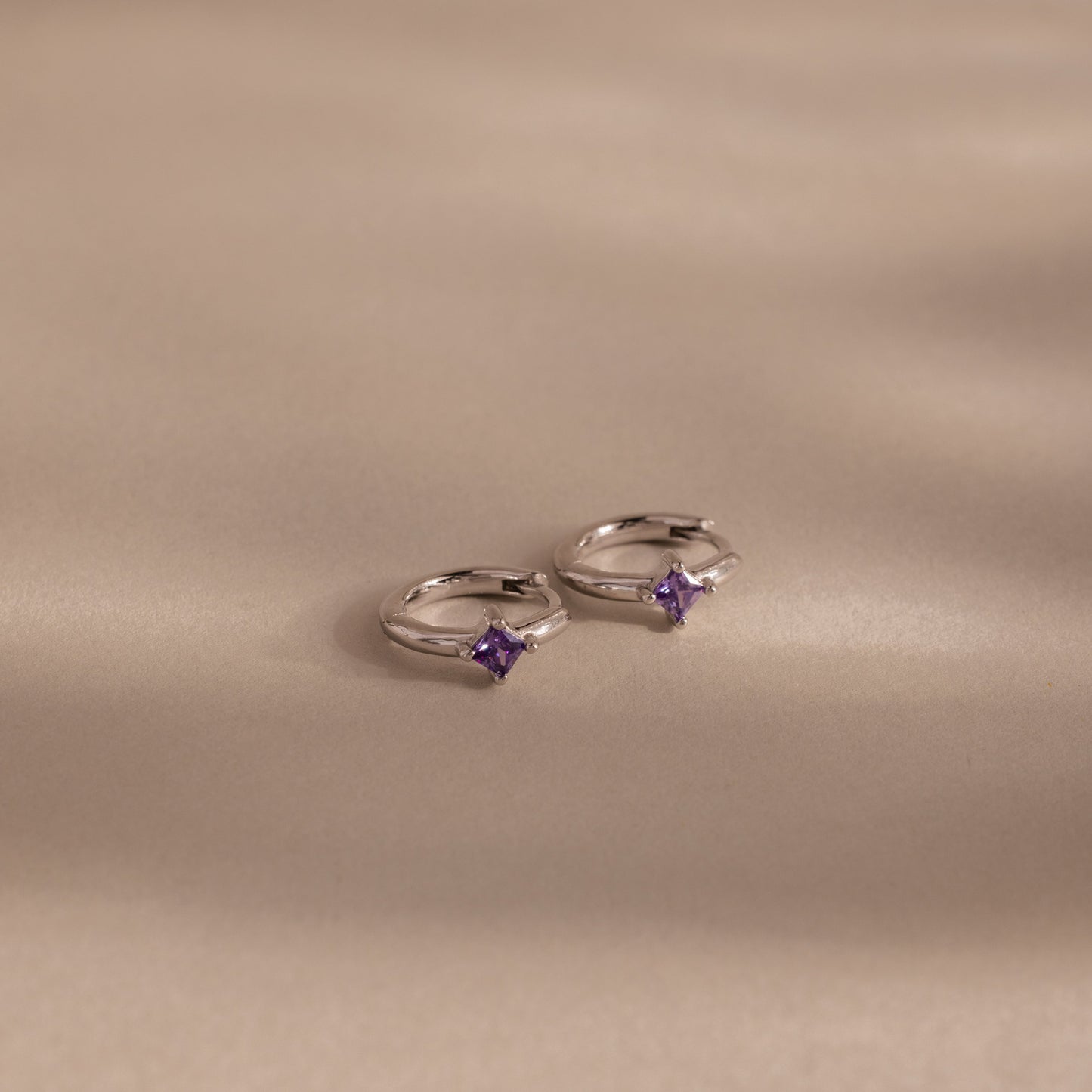 Athena Birthstone Huggies