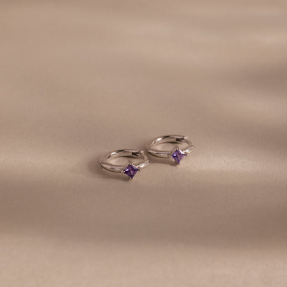 Athena Birthstone Huggies