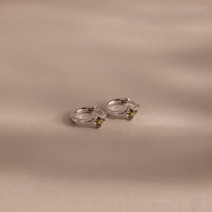Athena Birthstone Huggies