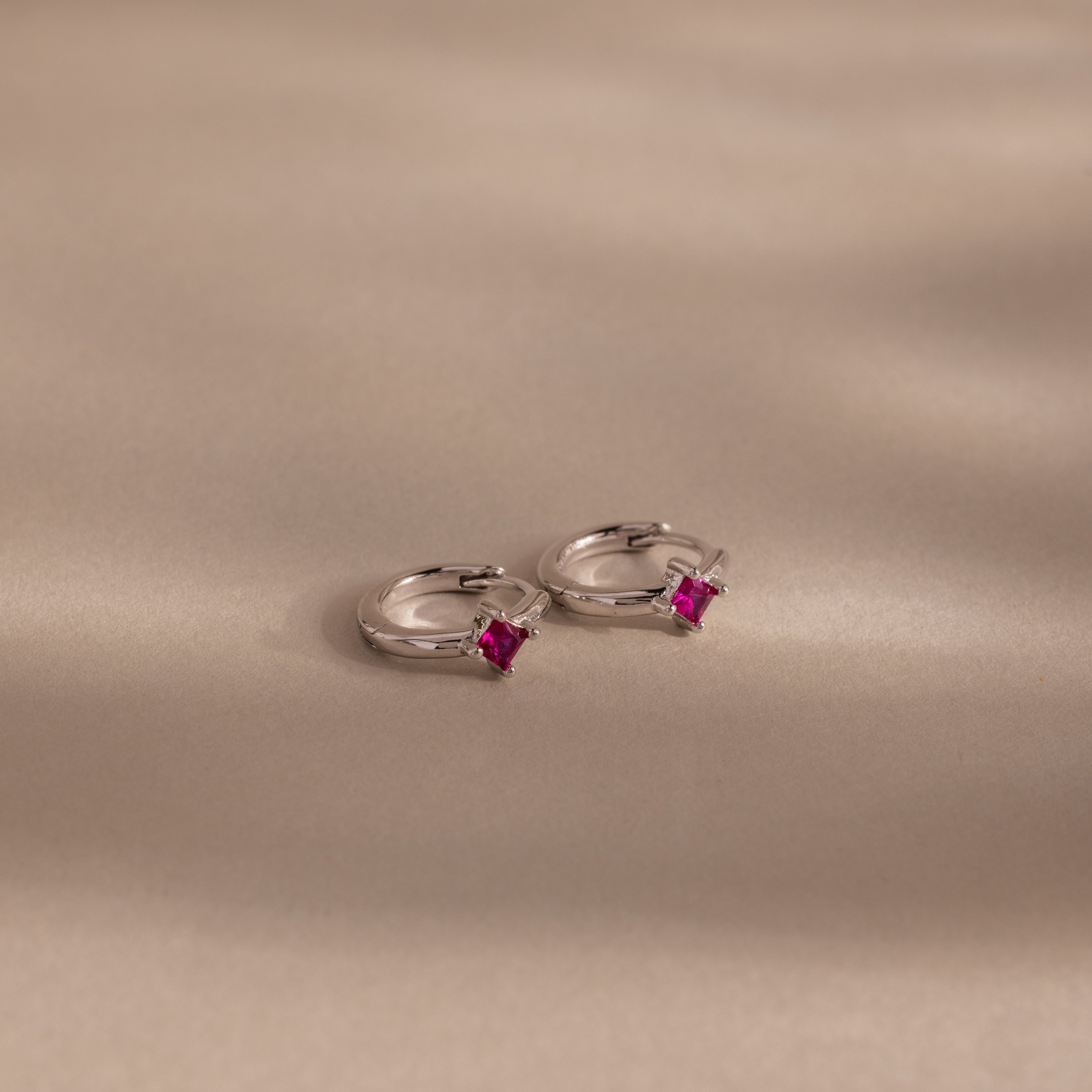 Athena Birthstone Huggies