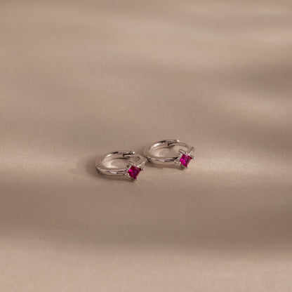 Athena Birthstone Huggies