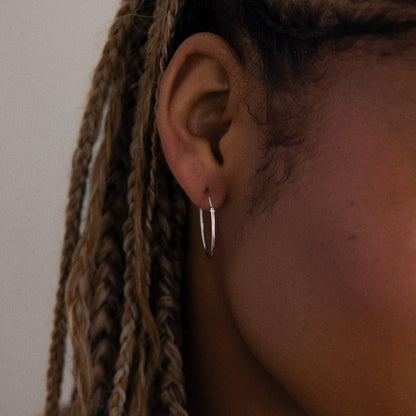 Medium Thin Hoops