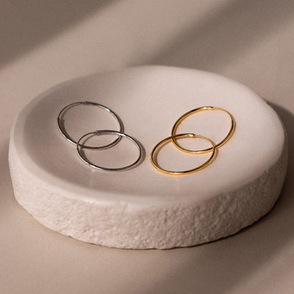 Medium Thin Hoops