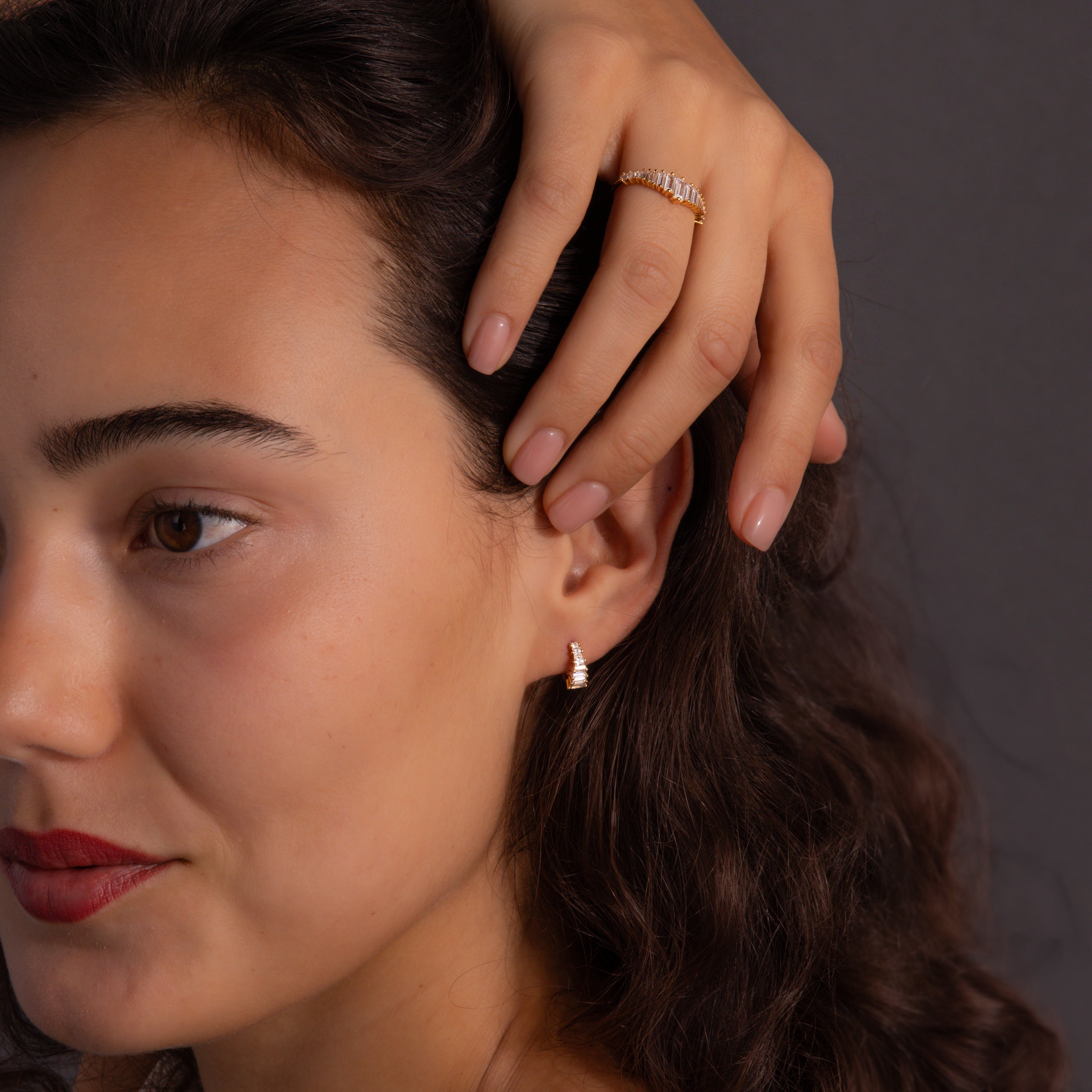 Art Deco Diamond Earrings & Ring Set