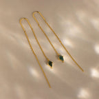 Agate Threader Earrings