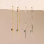 Agate Threader Earrings