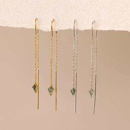 Agate Threader Earrings