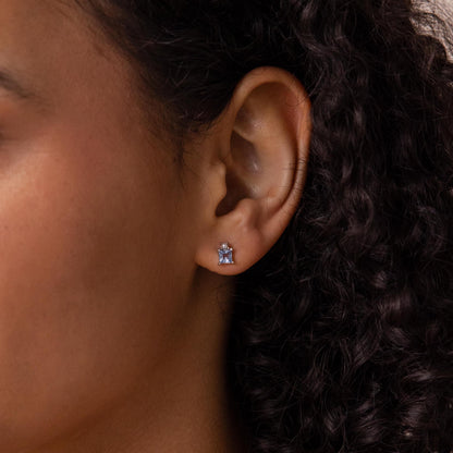 Aquamarine Pearl Studs