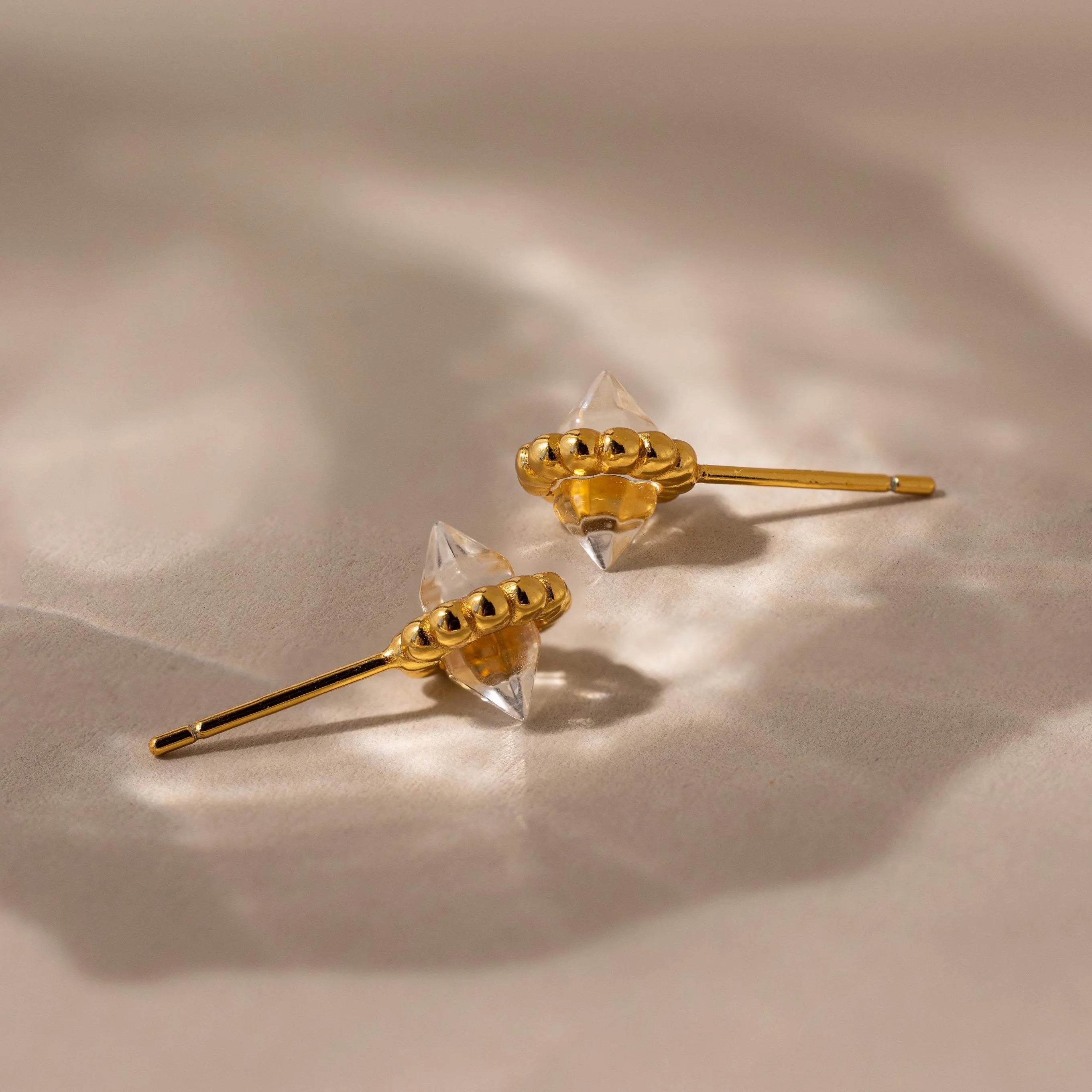 Beaded Herkimer Studs