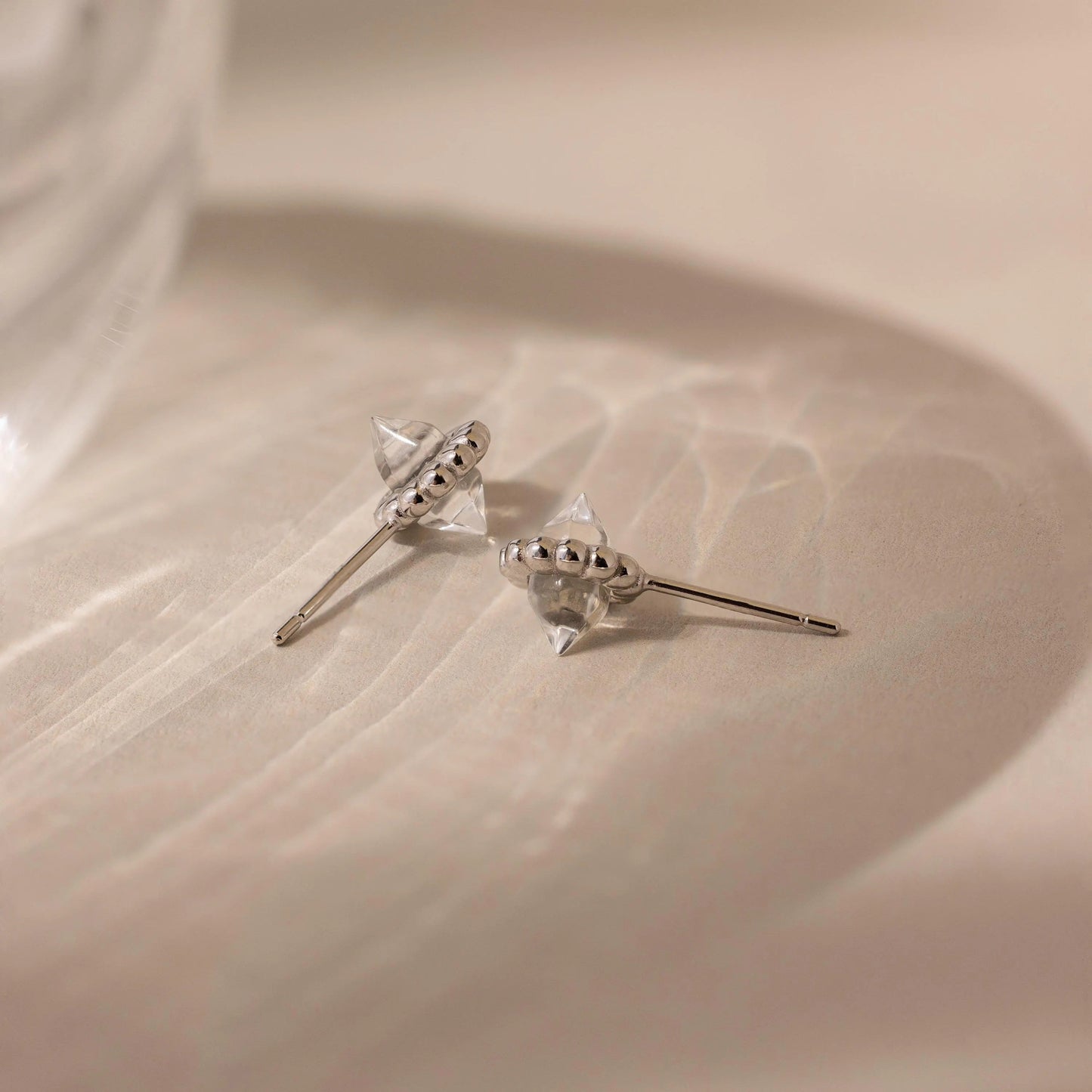 Beaded Herkimer Studs