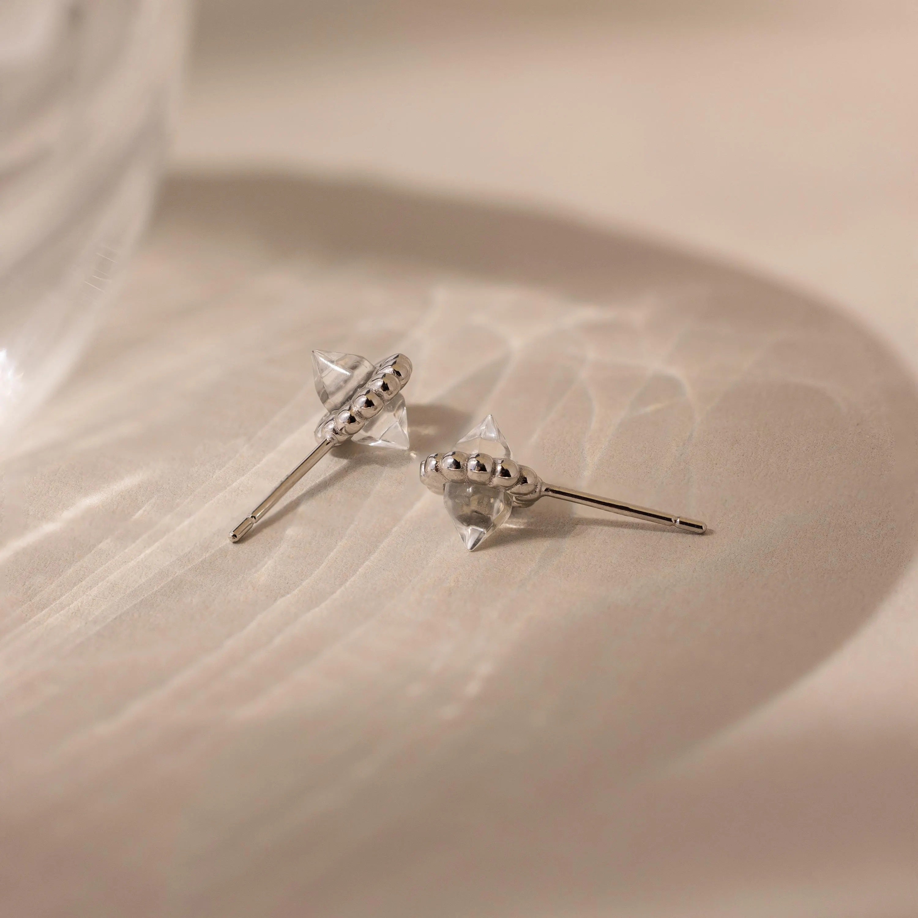 Beaded Herkimer Studs