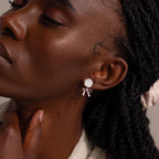 Rose Ribbon Studs