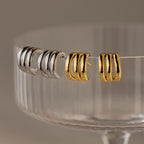 Triple Loop Huggie Earrings