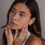 Triple Loop Huggie Earrings