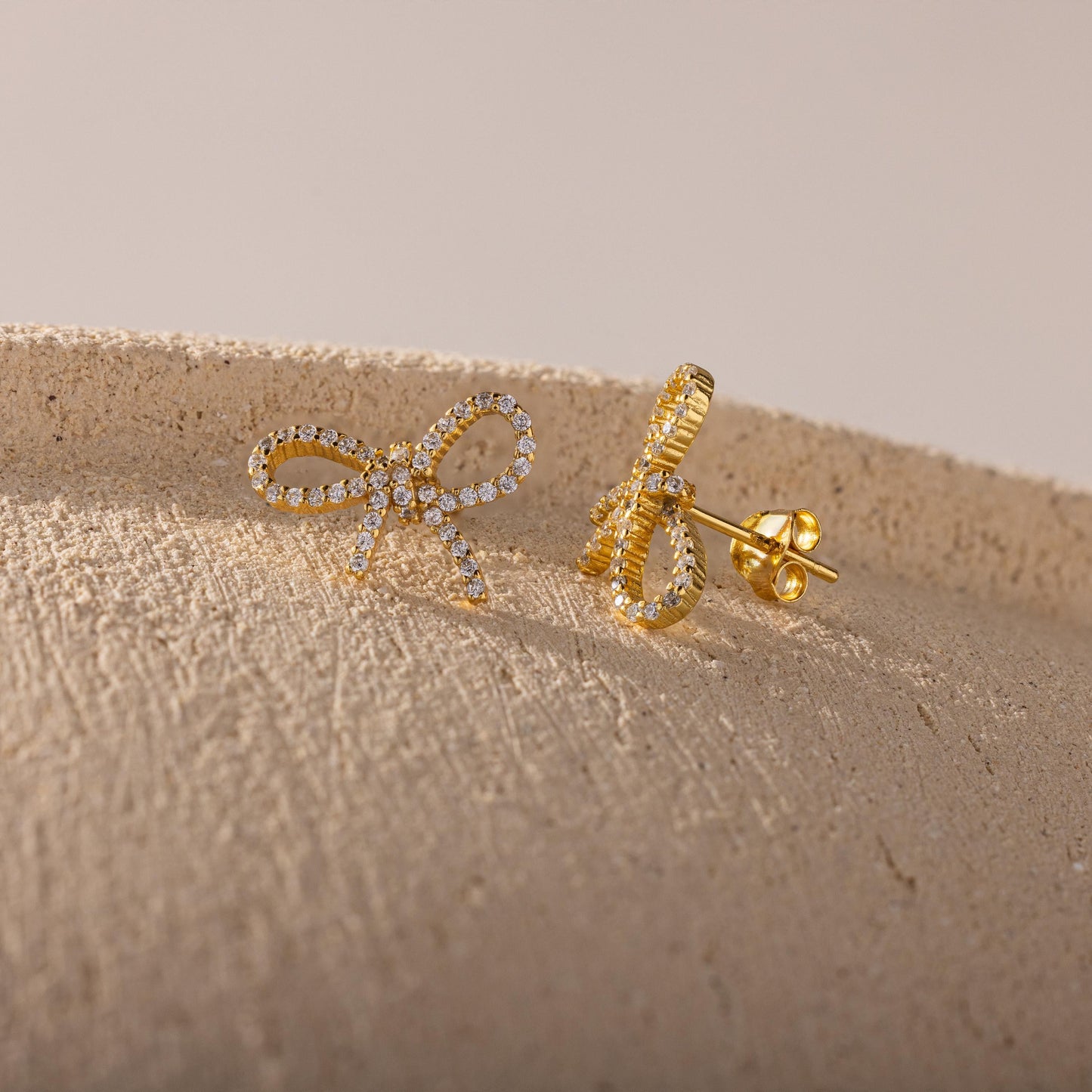 Pave Bow Studs