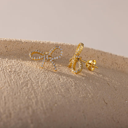 Pave Bow Studs