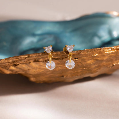 Heart Drop Flatback Studs
