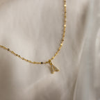 Dainty Pave Letter Necklace