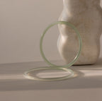 Thin Green Jade Bangle Set