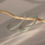 Thin Green Jade Bangle Set