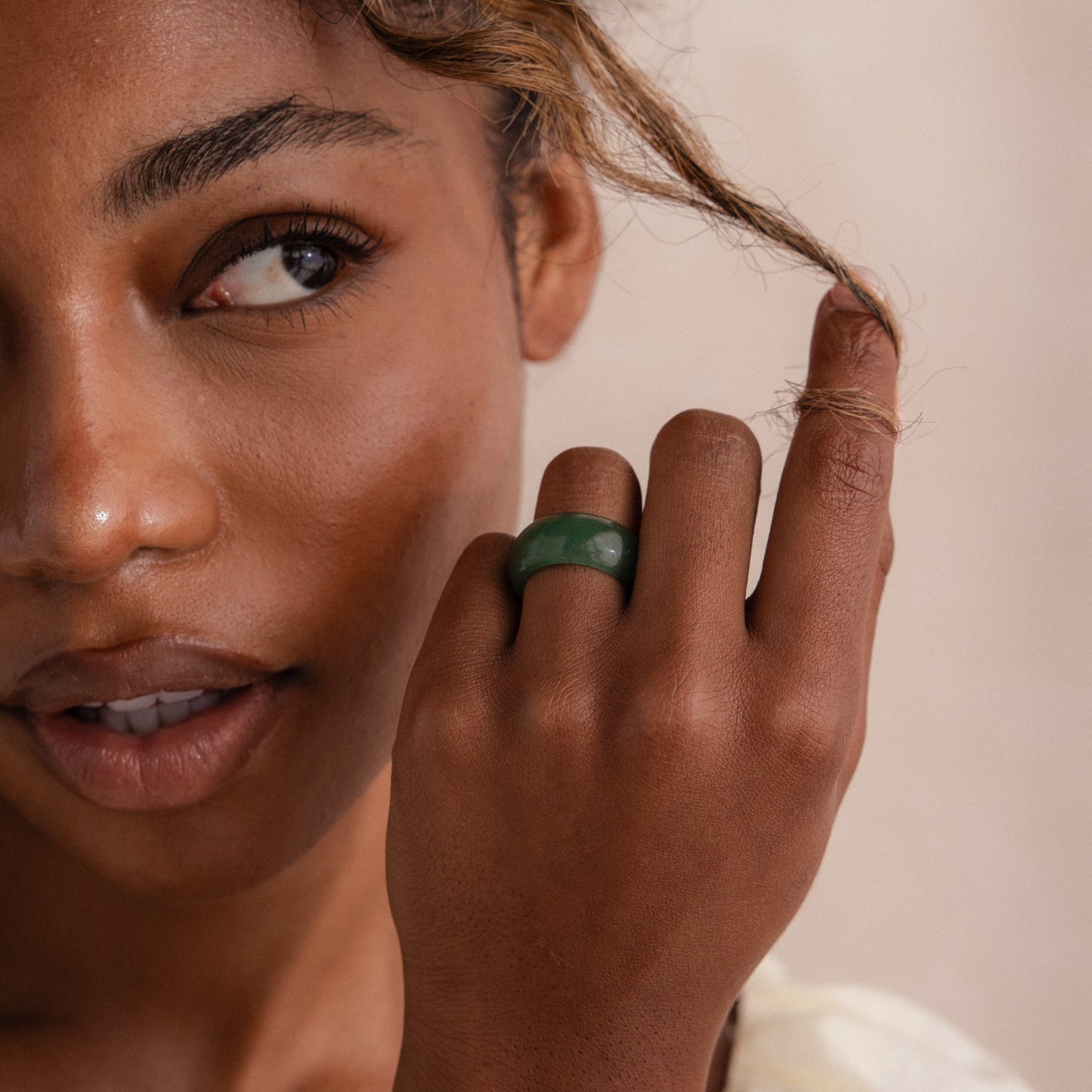 Thick Jade Ring