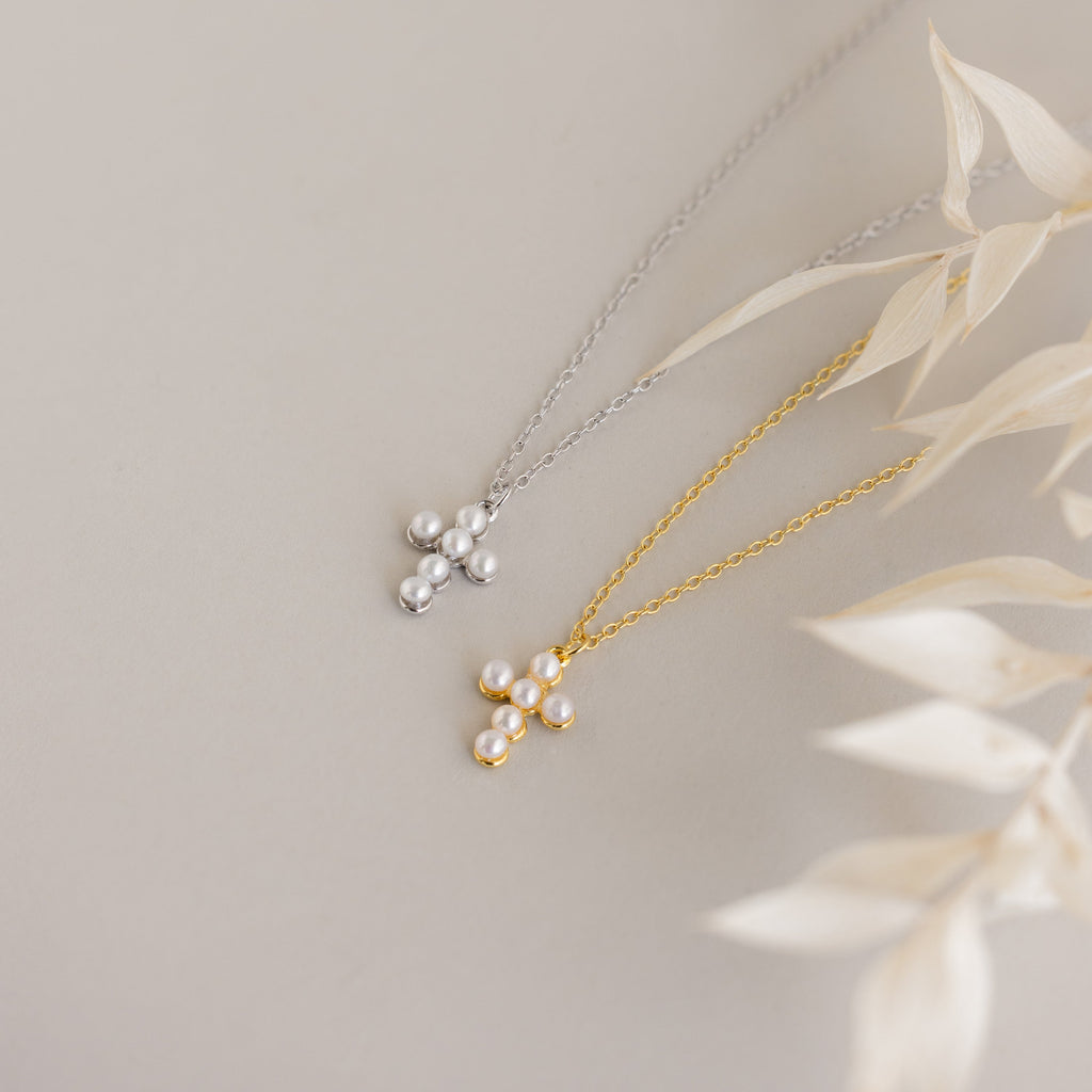 Pearl Cross Necklace