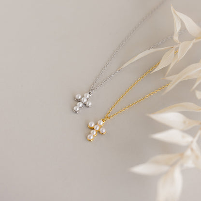 Pearl Cross Necklace