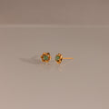 Mini Jade Flower Studs