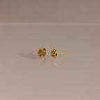 Mini Jade Flower Studs