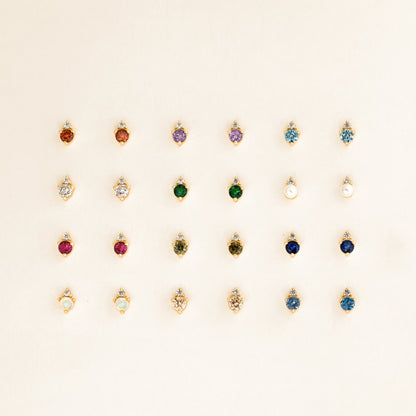 Raindrop Birthstone Studs