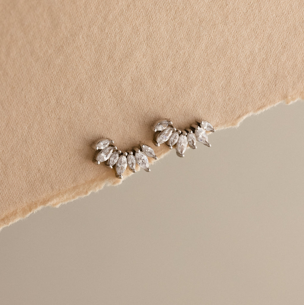 Marquise Diamond Flatback Climbers