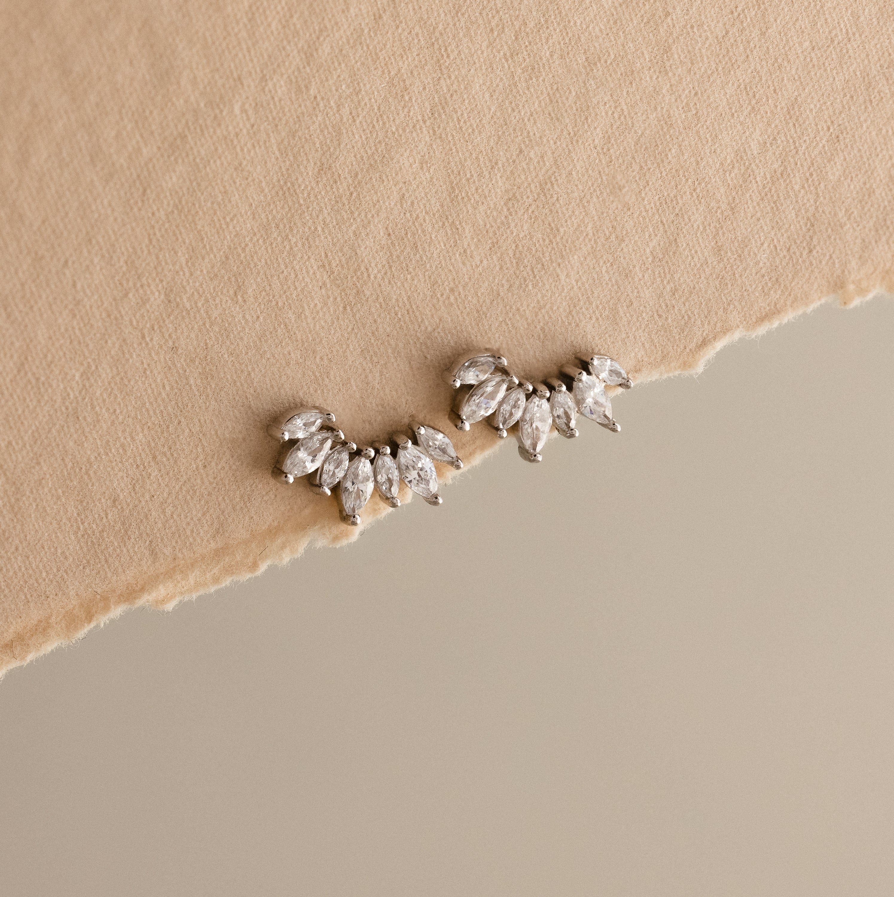 Marquise Diamond Flatback Climbers