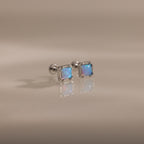 Blue Opal Prism Flatback Studs