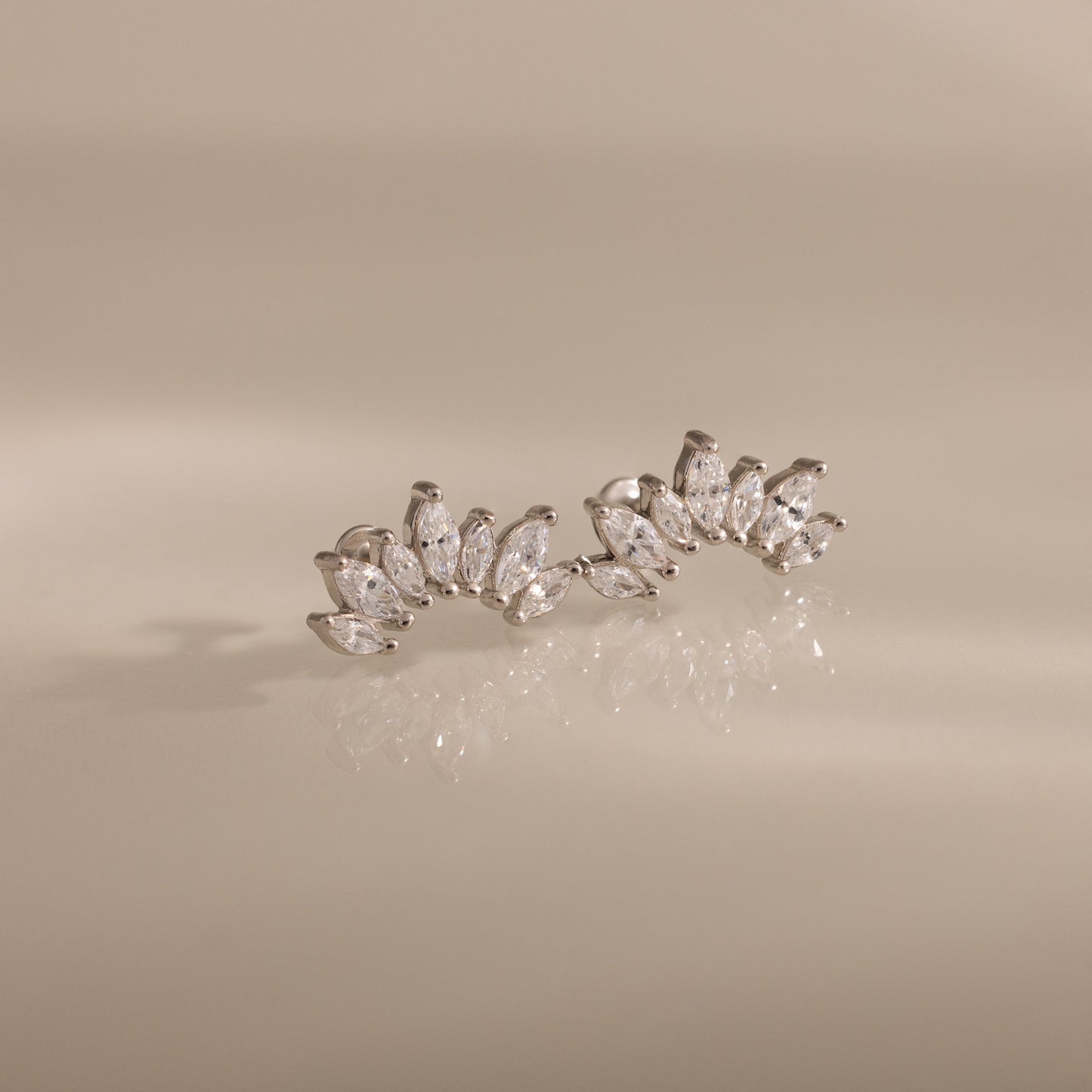 Marquise Diamond Flatback Climbers
