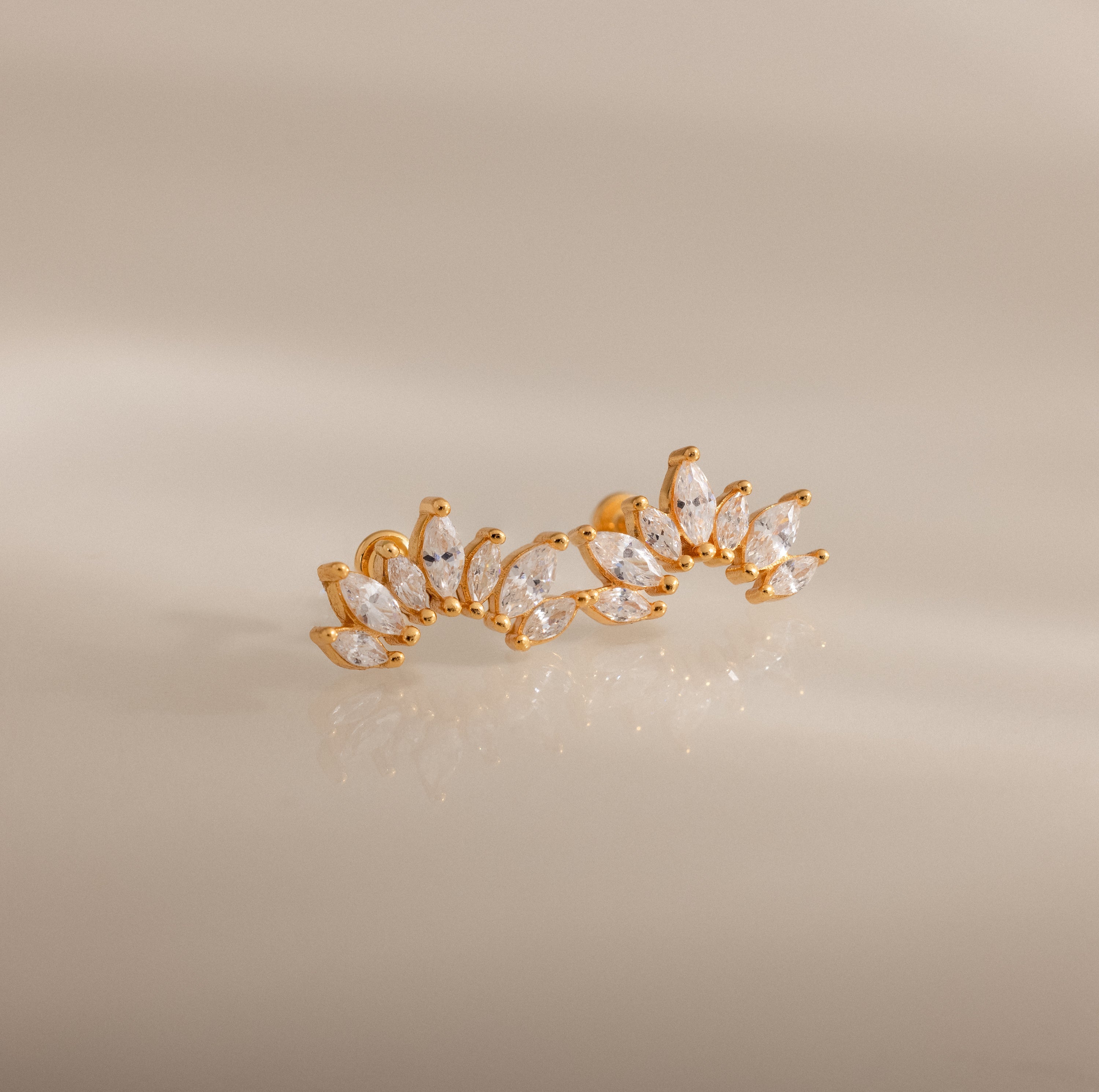 Marquise Diamond Flatback Climbers