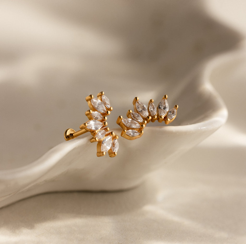 Marquise Diamond Flatback Climbers