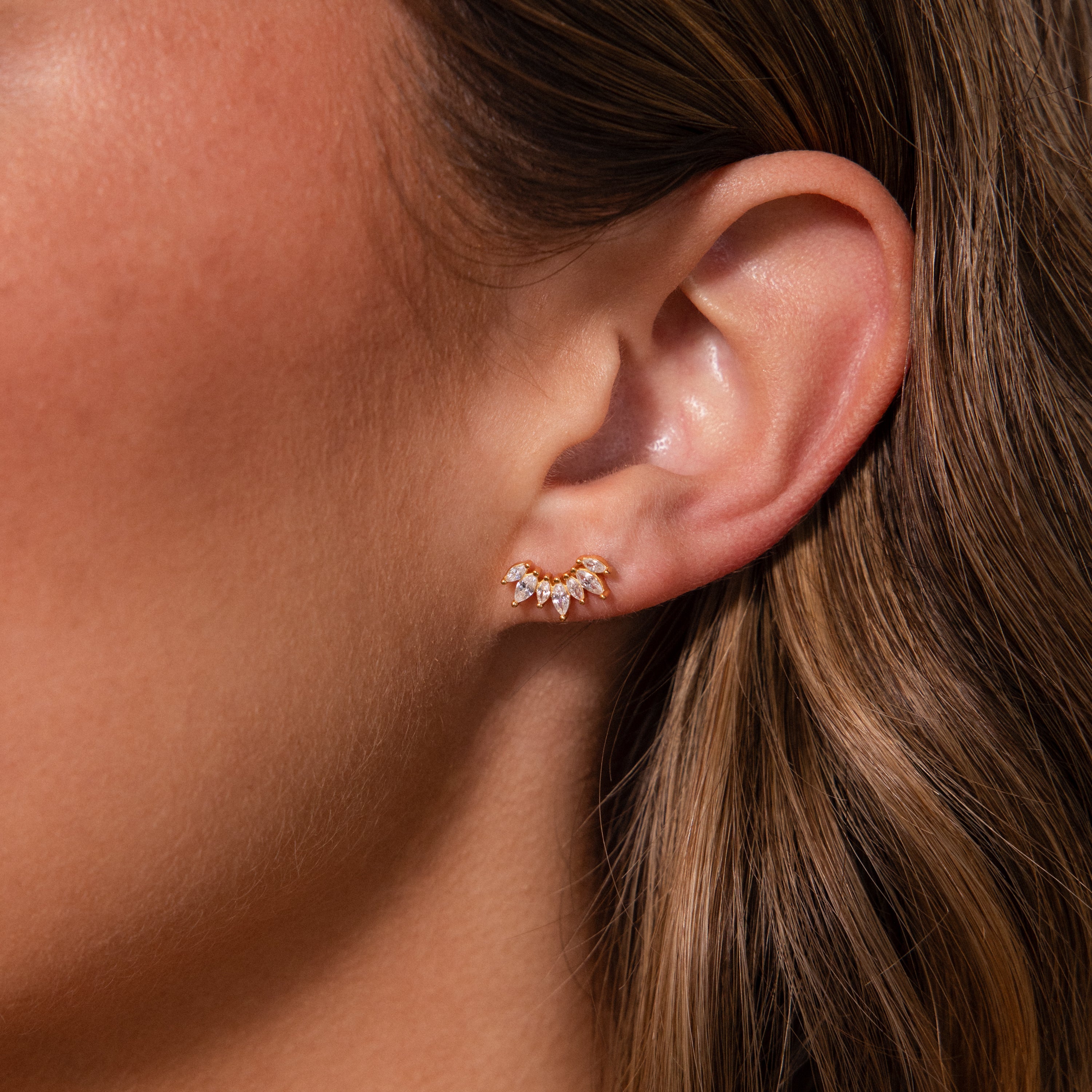 Marquise Diamond Flatback Climbers