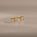 Blue Opal Prism Flatback Studs