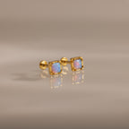 Blue Opal Prism Flatback Studs