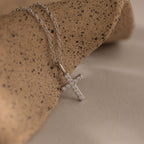 Dainty Diamond Cross Necklace