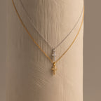 Dainty Diamond Cross Necklace
