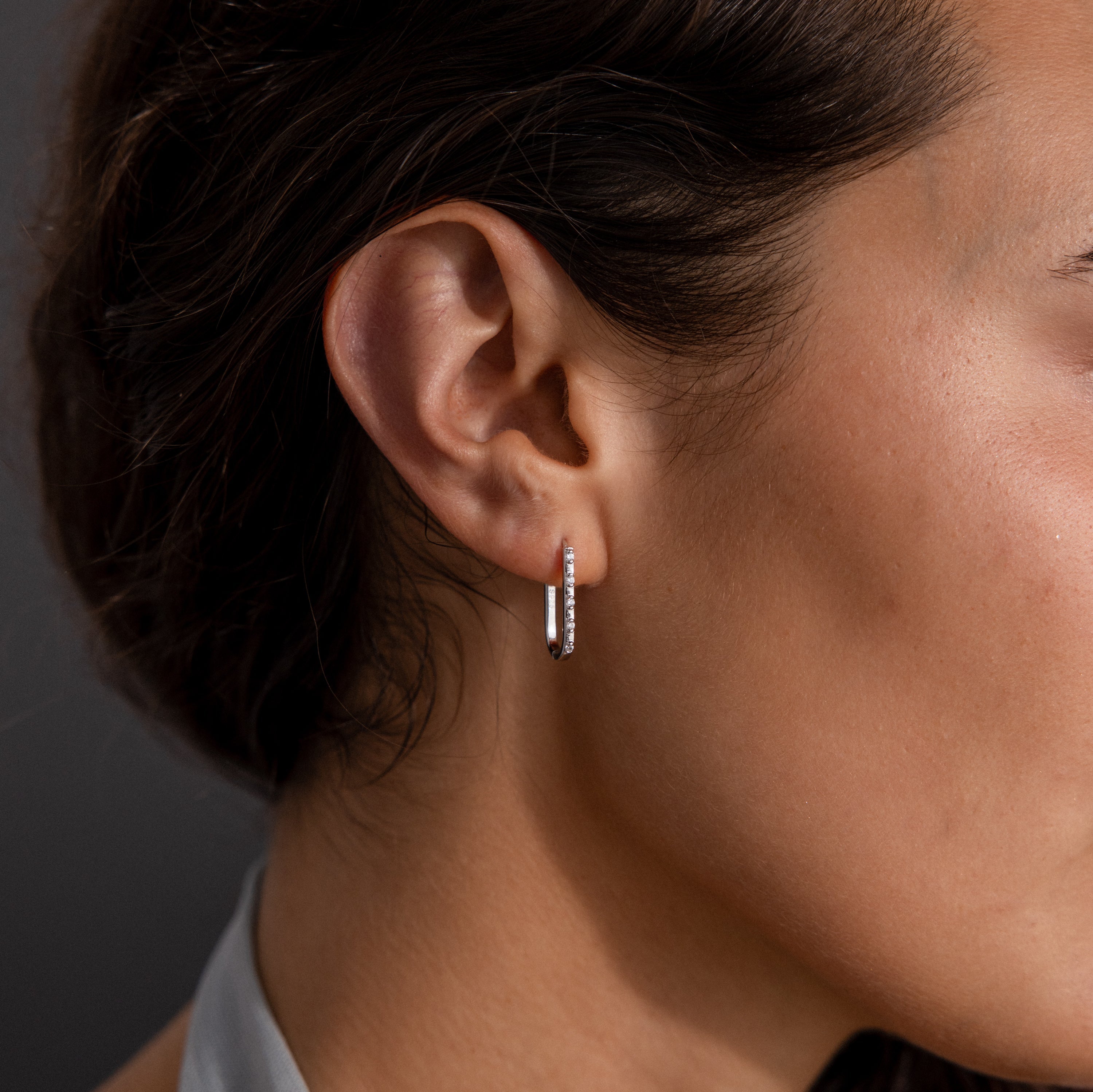 Dainty Pave Link Earrings