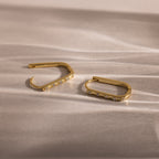 Dainty Pave Link Earrings