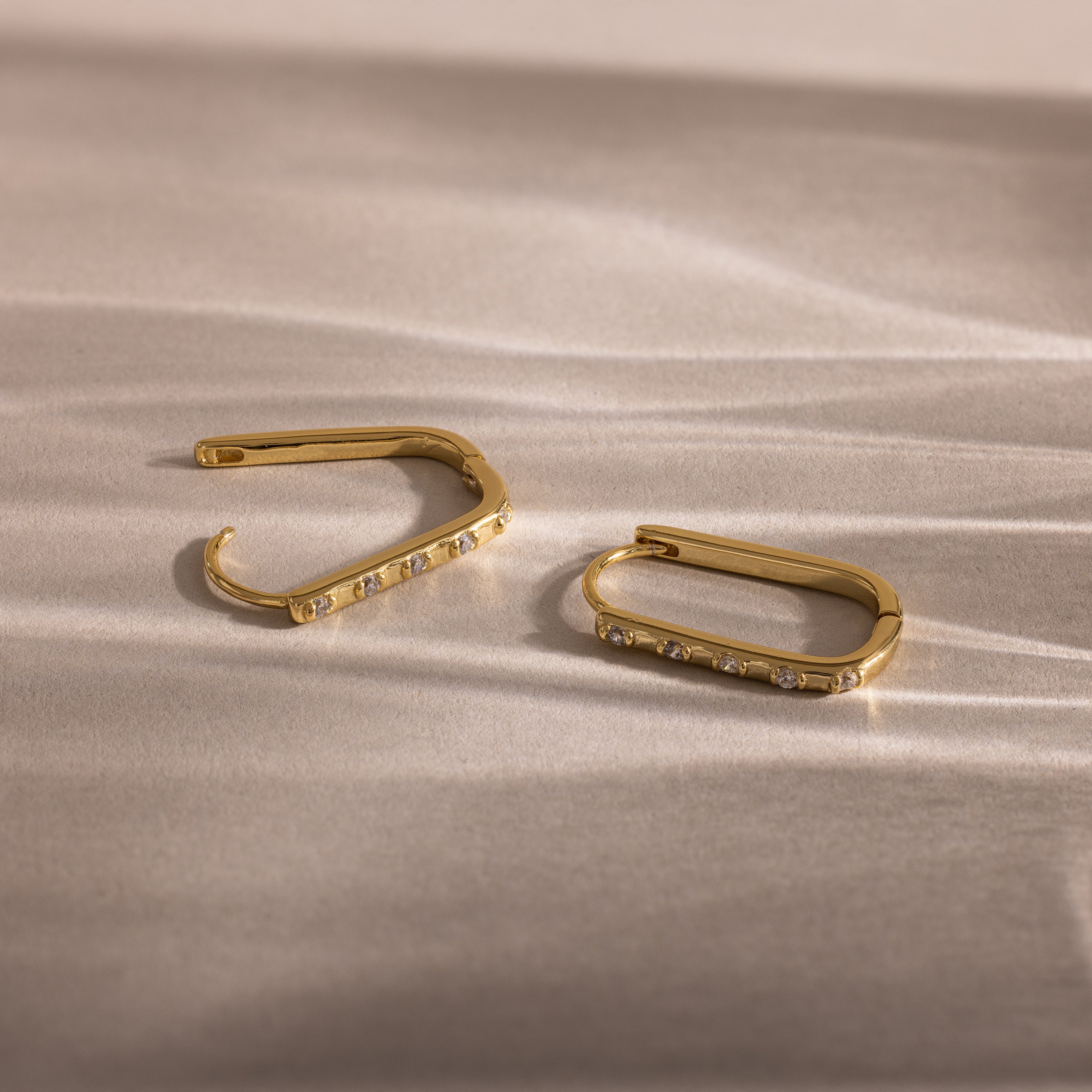Dainty Pave Link Earrings