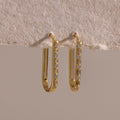 Dainty Pave Link Earrings