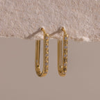 Dainty Pave Link Earrings