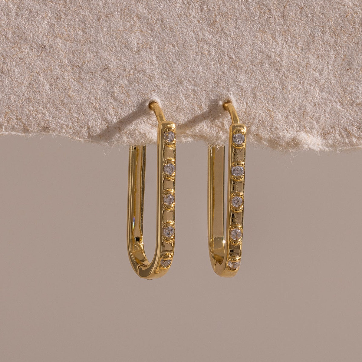 Dainty Pave Link Earrings
