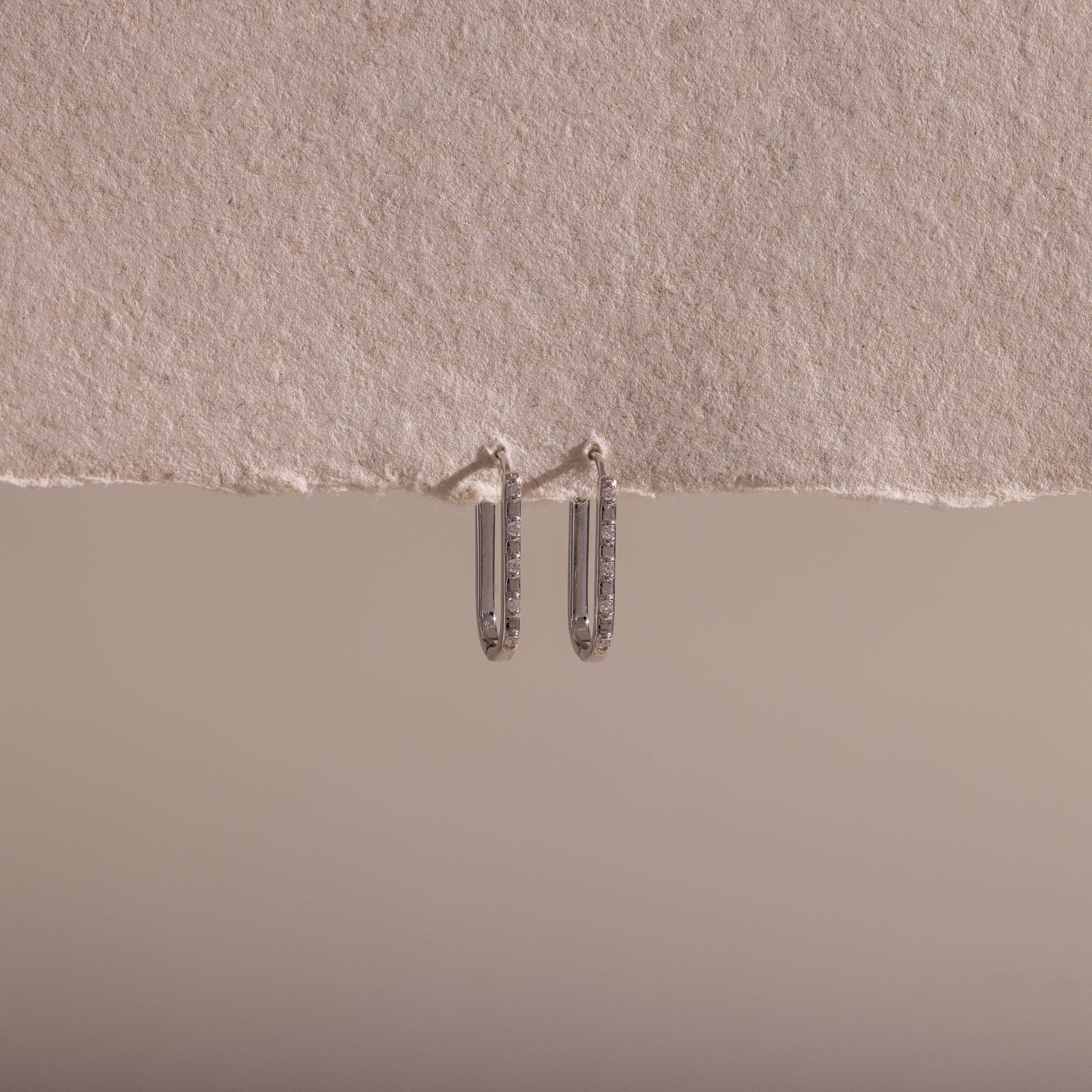 Dainty Pave Link Earrings
