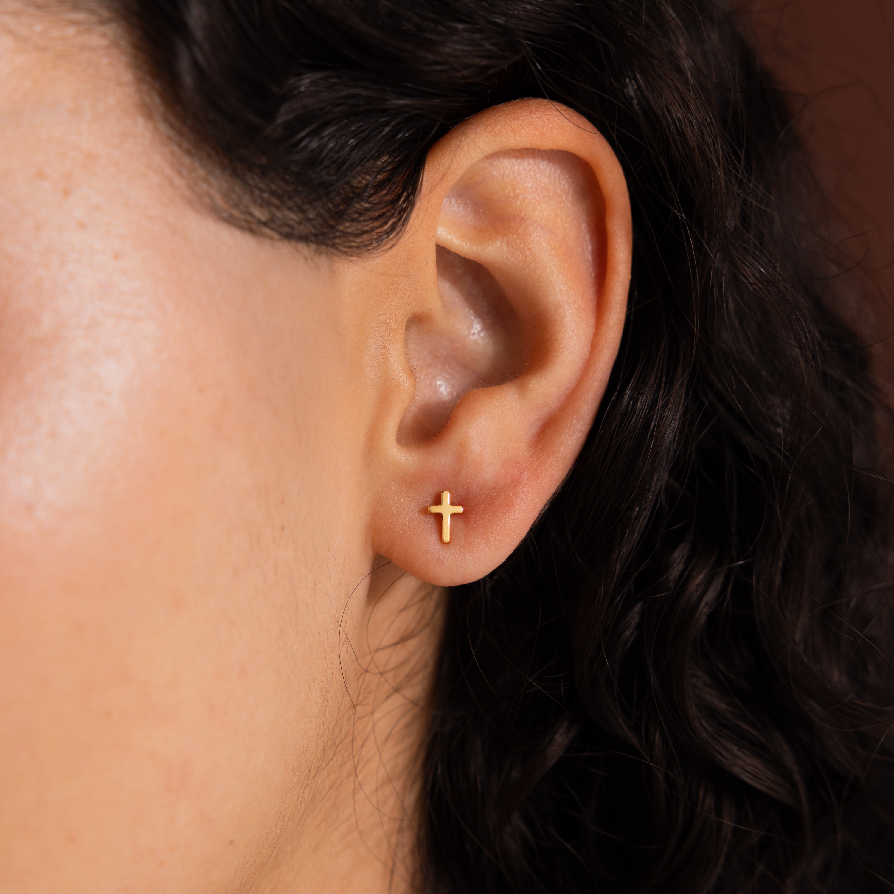 Dainty Cross Studs